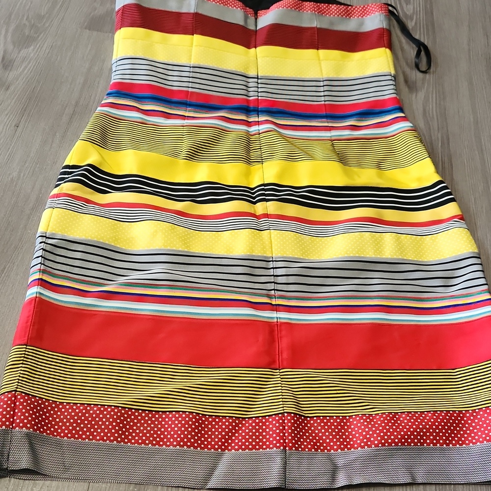 J. McLaughlin Multicolor Strapless Dress Size 4 - Picture 3 of 3